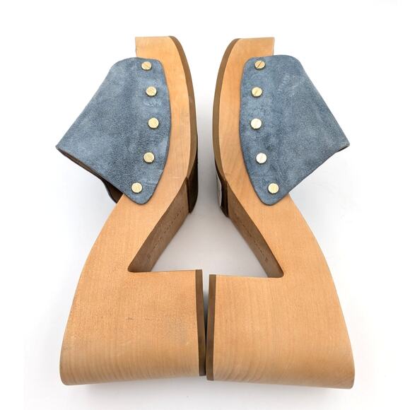 Veronica Beard Hannalee Platform Suede Clog Sandals Women's US10.5M EU41 - Picture 7 of 11